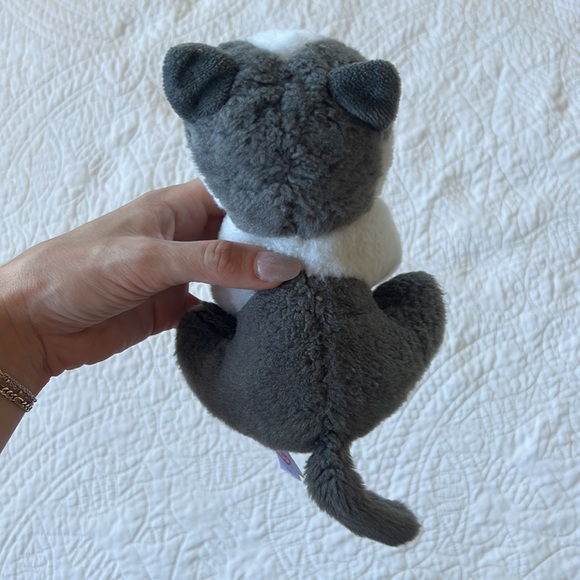 GIFTED Lot Ty Beanies Babies YANG Plush 6" Kitty Cat Kitten Stuffed Animal Gray - Picture 9 of 14